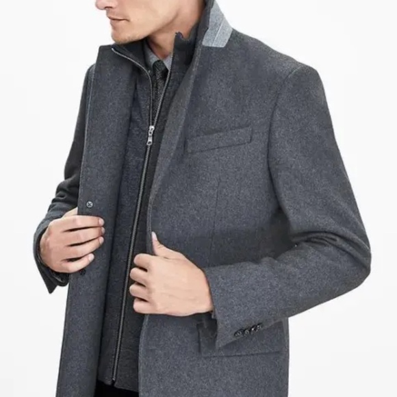 Mens Layered Topcoat Banana Republic - Picture 6 of 10